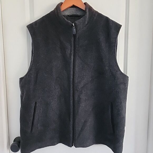 Daniel Cremieux Signature Collection Full Zip Vest Men's XL Gray Alpaca Wool - Picture 1 of 10
